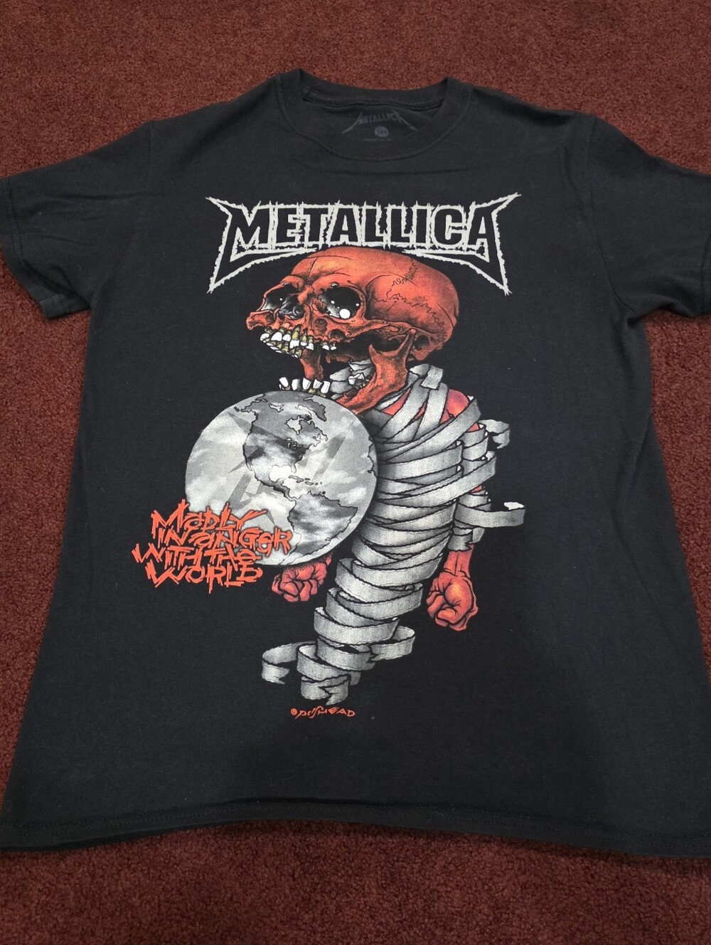METALICA MADLY IN ANGER WITH THE WORLD CONCERT TEE